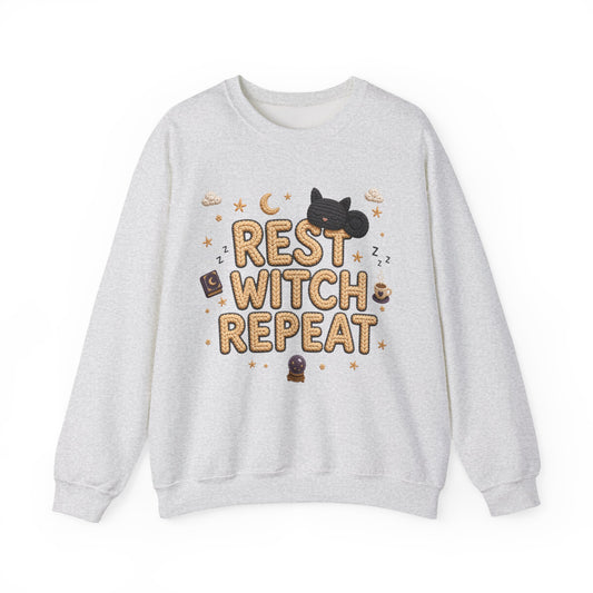 Rest, Witch Repeat kitty sweatshirt